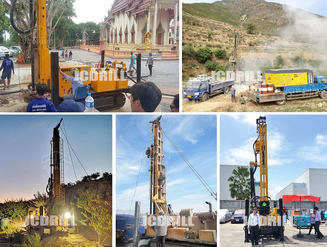 200/260m/300m/400m Hydraulic Crawler Type Borehole Water Well Drilling Machine Rig Mine Drilling Rig