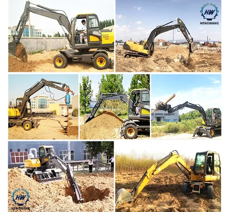 Multifunction 8 Ton Wheel Excavator Diverse Accessories with Hydraulic System