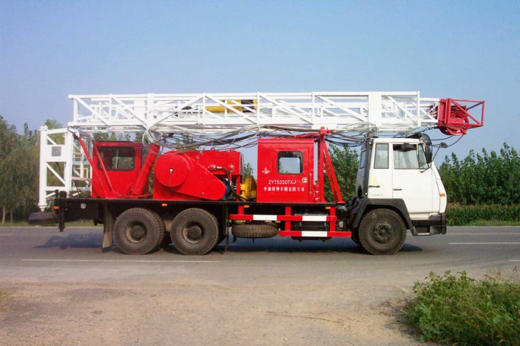 API Xj150/40t Workover Rig Truck Mounted Drilling Rig Self Moving